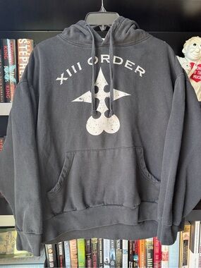 Disney Black Graphic Pullover Hoodie with White XIII ORDER Logo